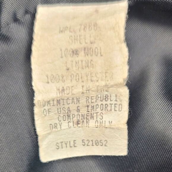 Herman Kay 100% Wool Double Breasted, Hooded, Black Pea Coat Sz S - Picture 7 of 9